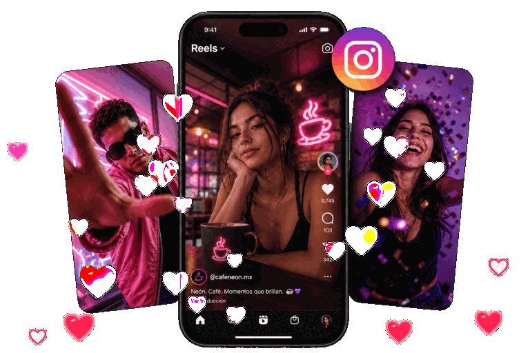 Reels de Instagram generando likes y engagement